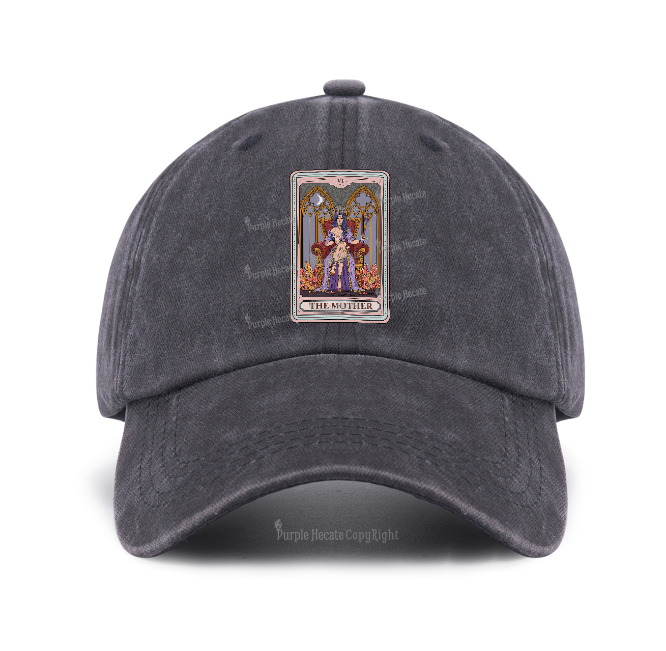 Purplehecate The Mother Tarot Card Baseball Cap