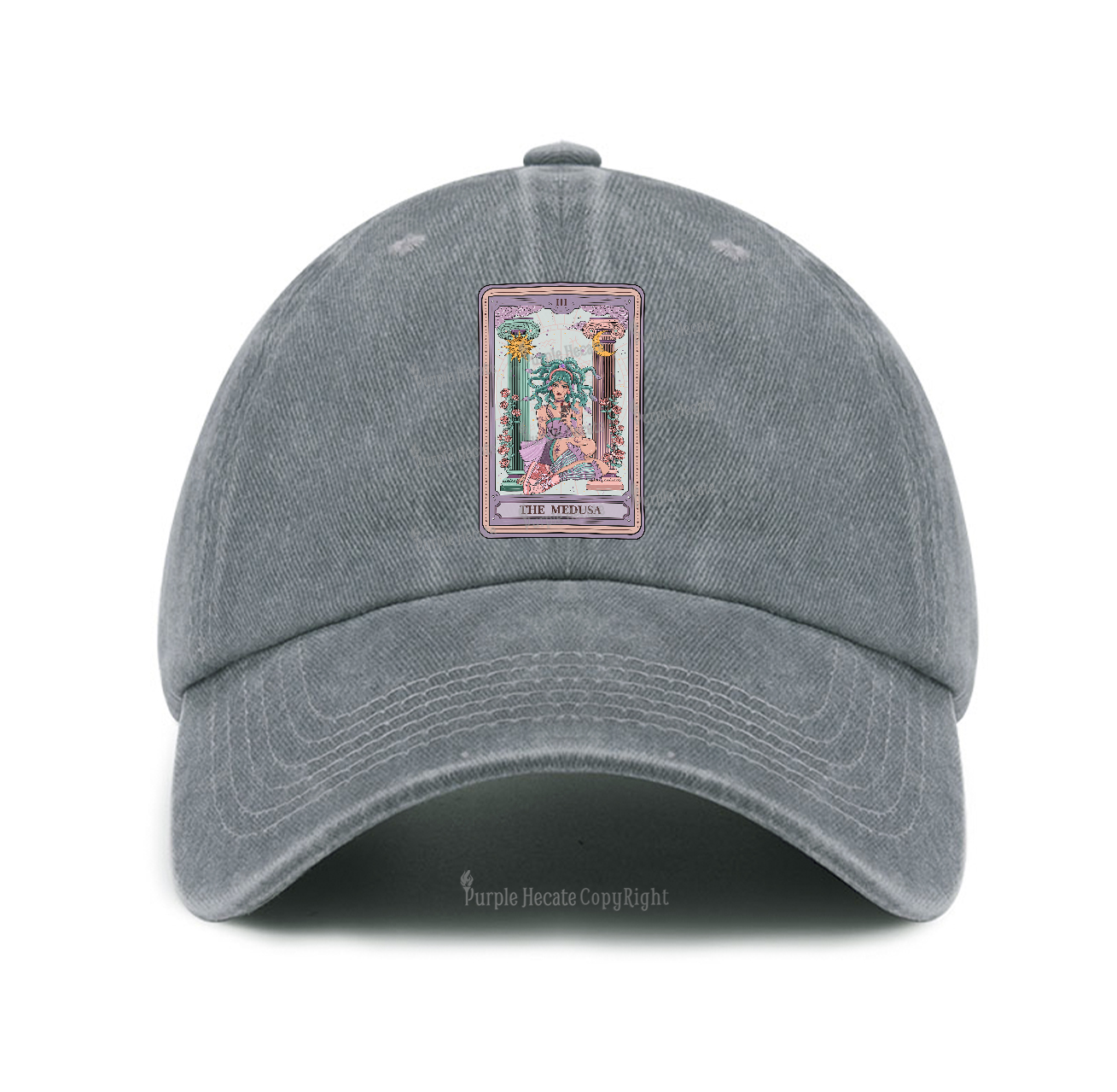 Purplehecate The Fashionable Medusa Tarot Card Baseball Cap