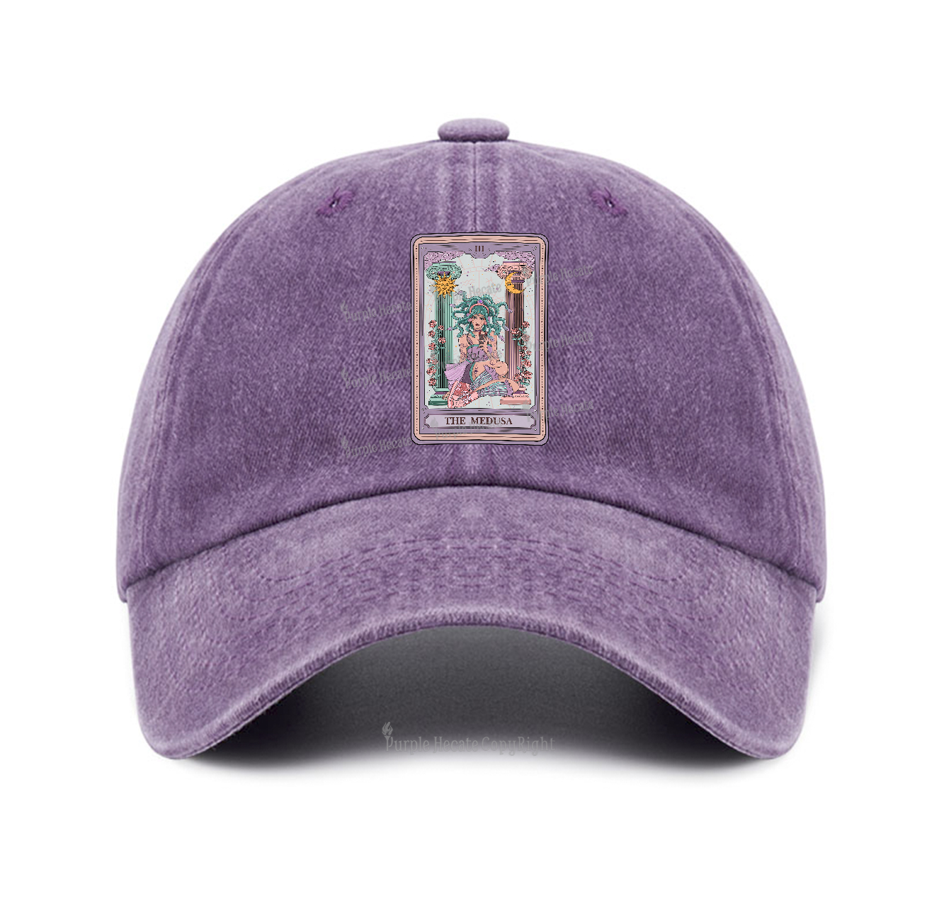 Purplehecate The Fashionable Medusa Tarot Card Baseball Cap