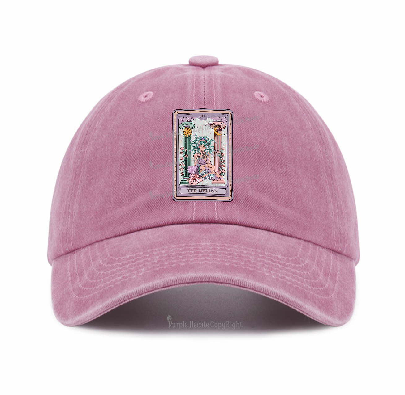 Purplehecate The Fashionable Medusa Tarot Card Baseball Cap