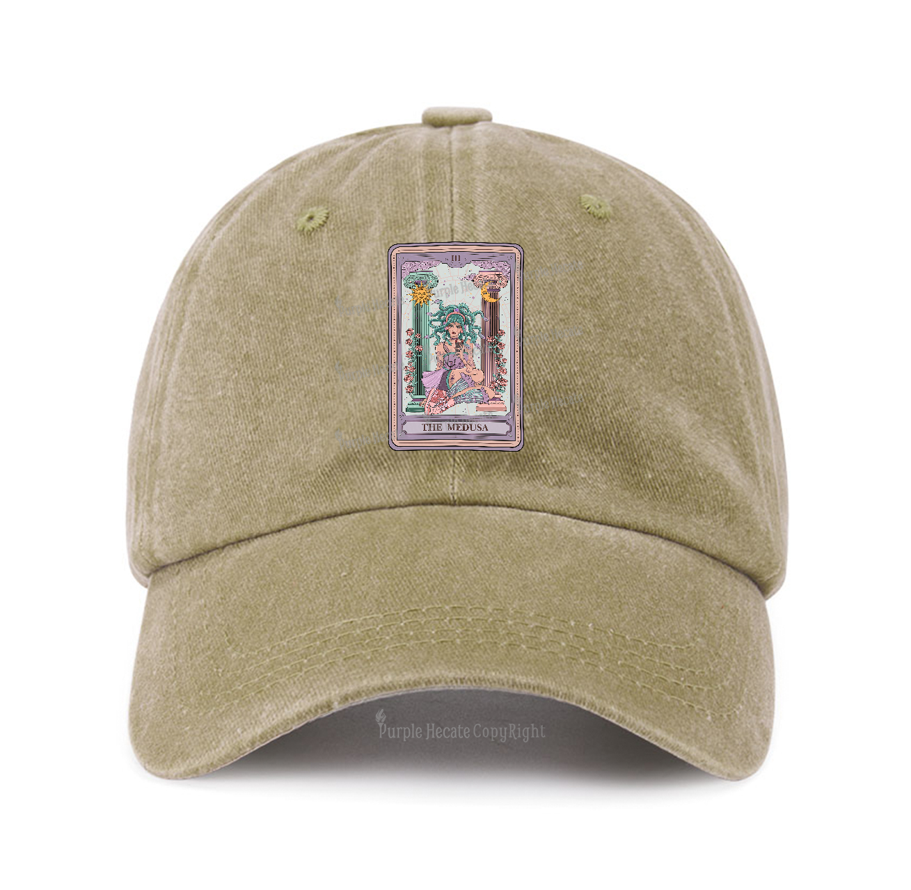 Purplehecate The Fashionable Medusa Tarot Card Baseball Cap