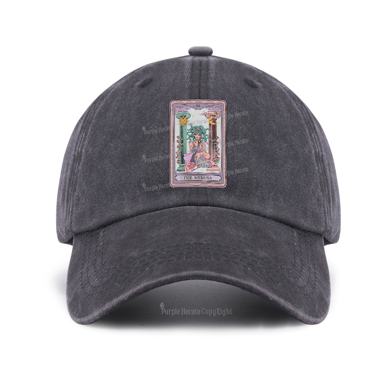 Purplehecate The Fashionable Medusa Tarot Card Baseball Cap