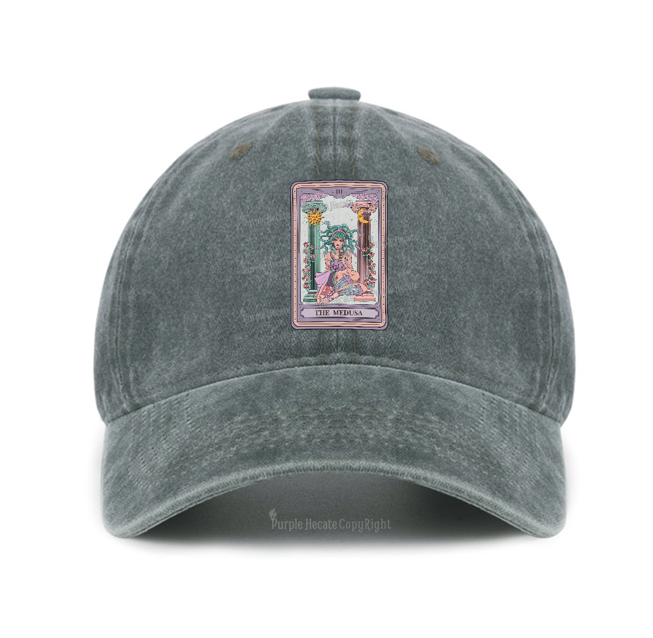 Purplehecate The Fashionable Medusa Tarot Card Baseball Cap
