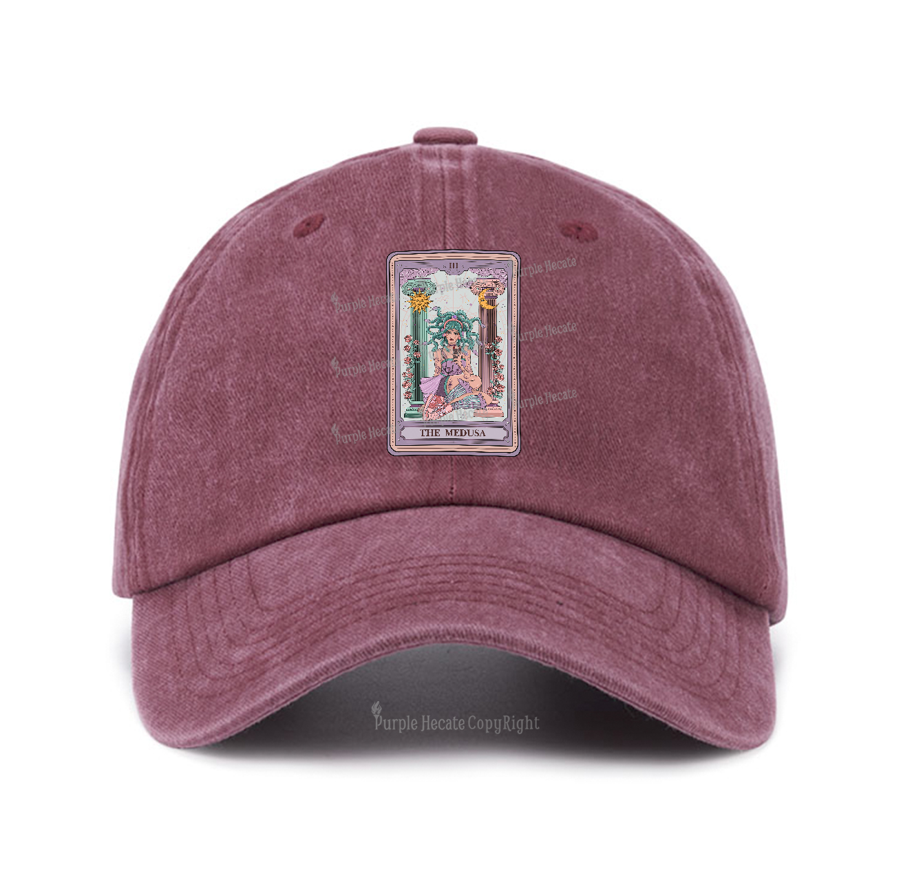 Purplehecate The Fashionable Medusa Tarot Card Baseball Cap