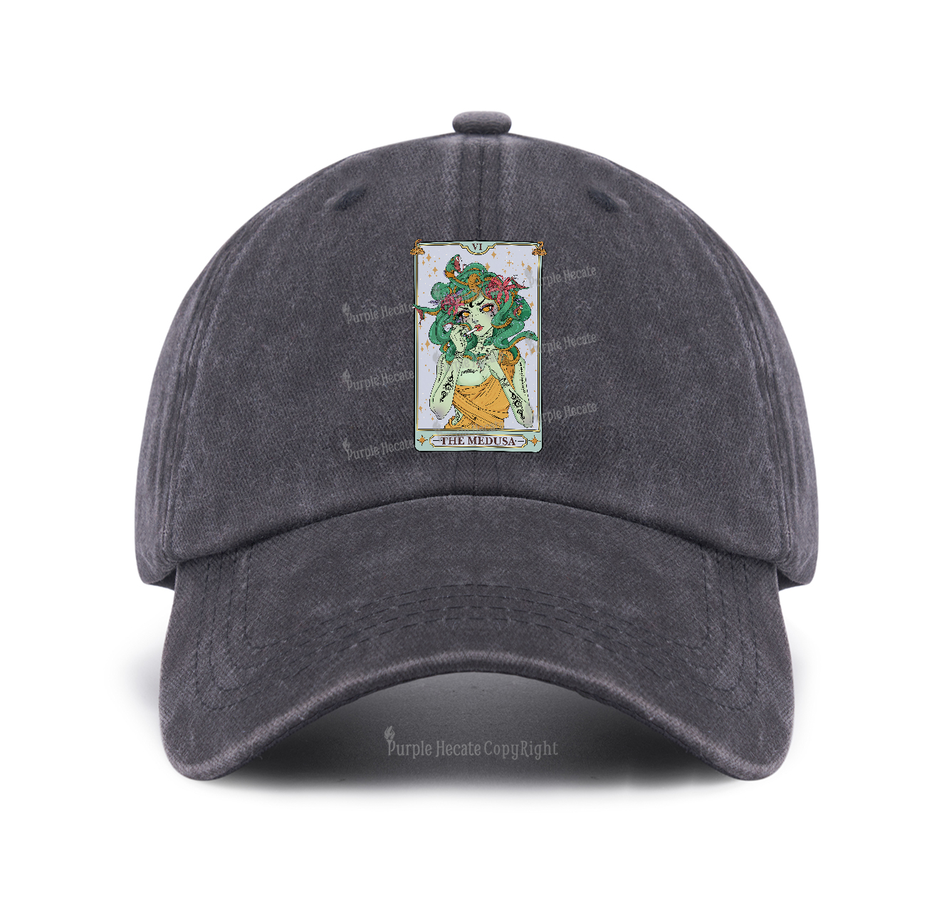 Purplehecate The Fashionable Medusa Tarot Card Baseball Cap