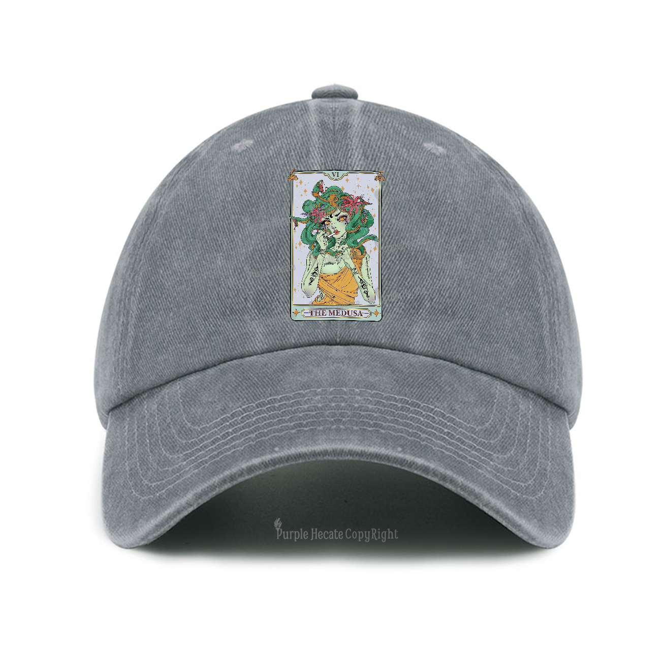 Purplehecate The Fashionable Medusa Tarot Card Baseball Cap