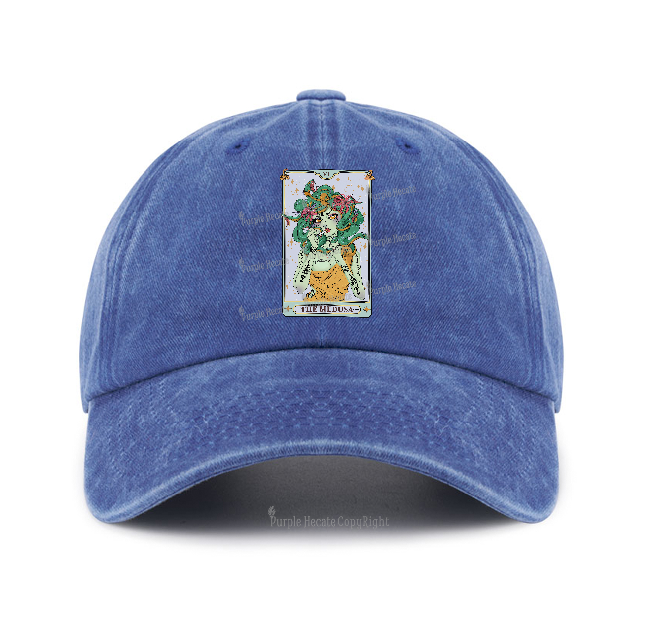 Purplehecate The Fashionable Medusa Tarot Card Baseball Cap