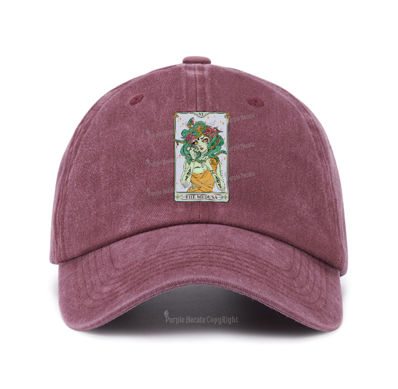 Purplehecate The Fashionable Medusa Tarot Card Baseball Cap