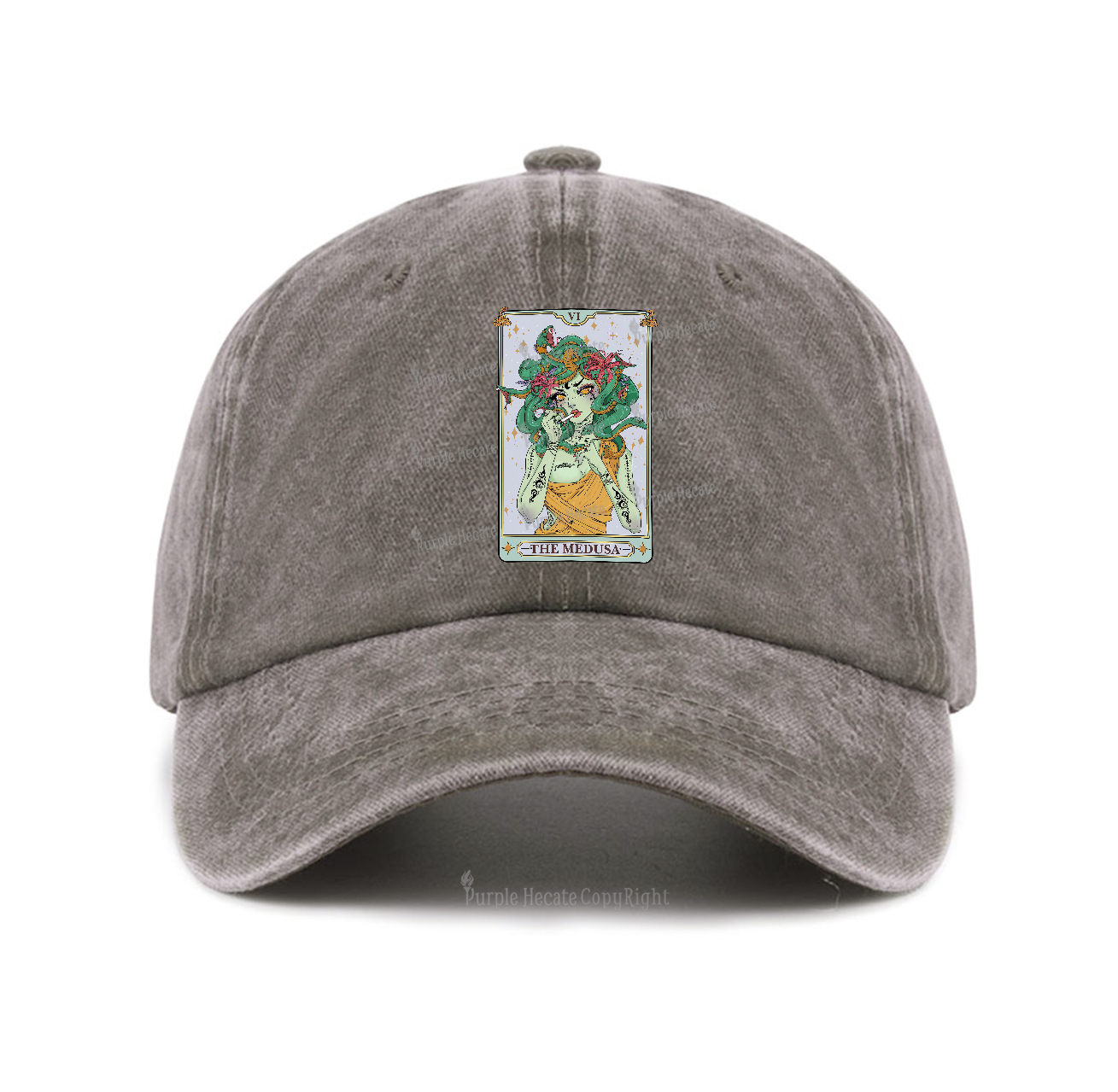 Purplehecate The Fashionable Medusa Tarot Card Baseball Cap