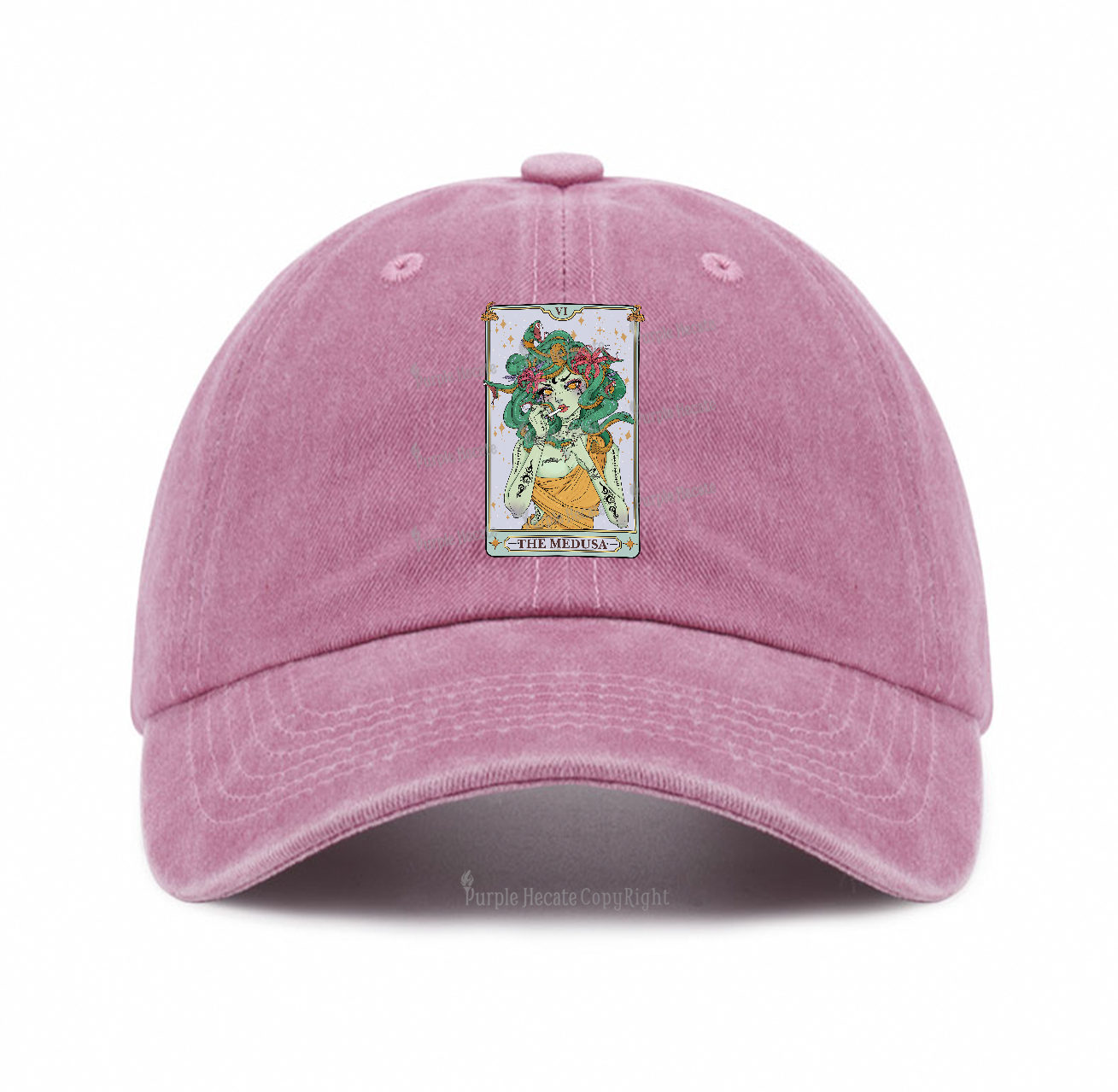 Purplehecate The Fashionable Medusa Tarot Card Baseball Cap