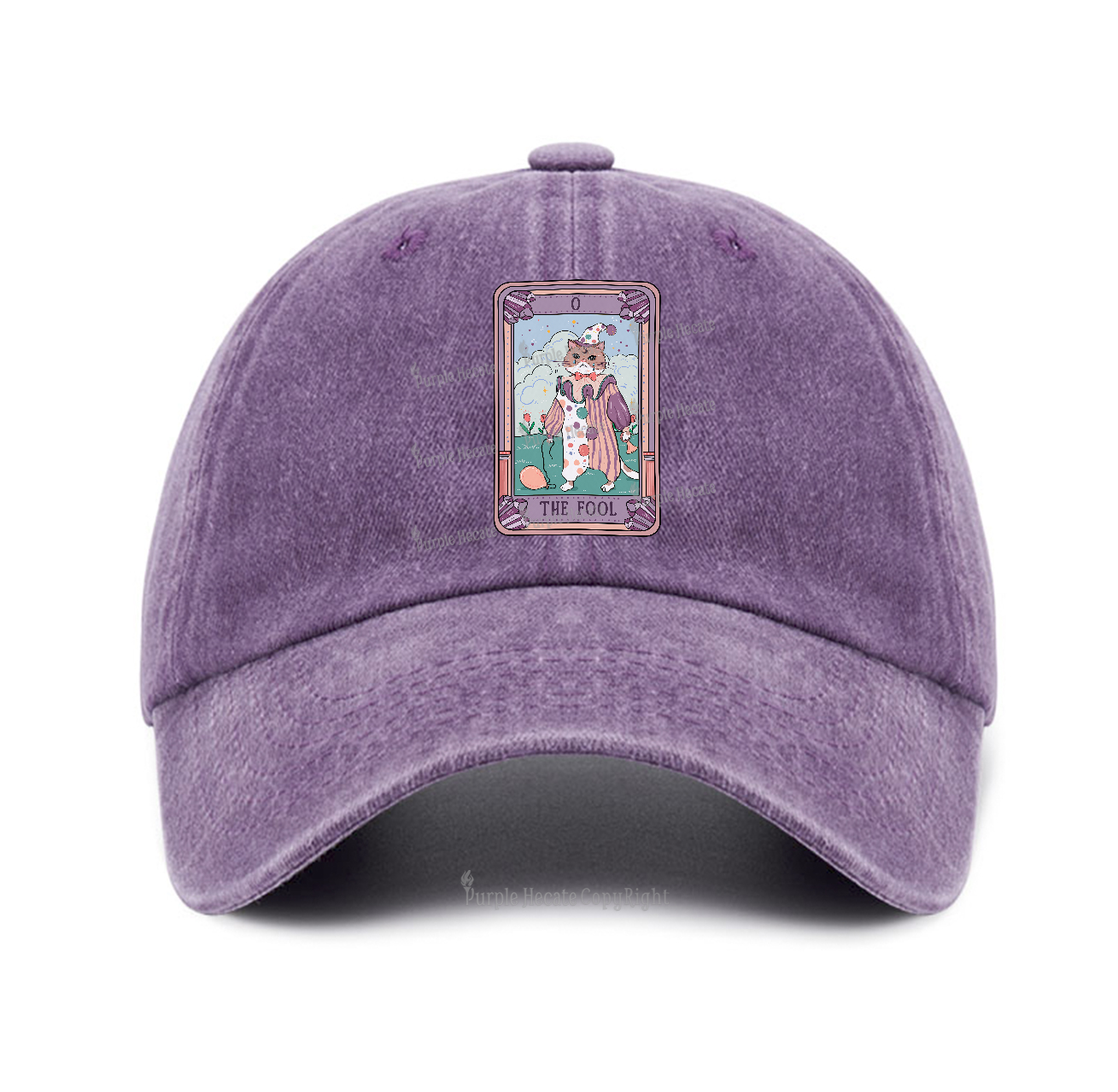 Purplehecate The Fool Tarot Card Baseball Cap
