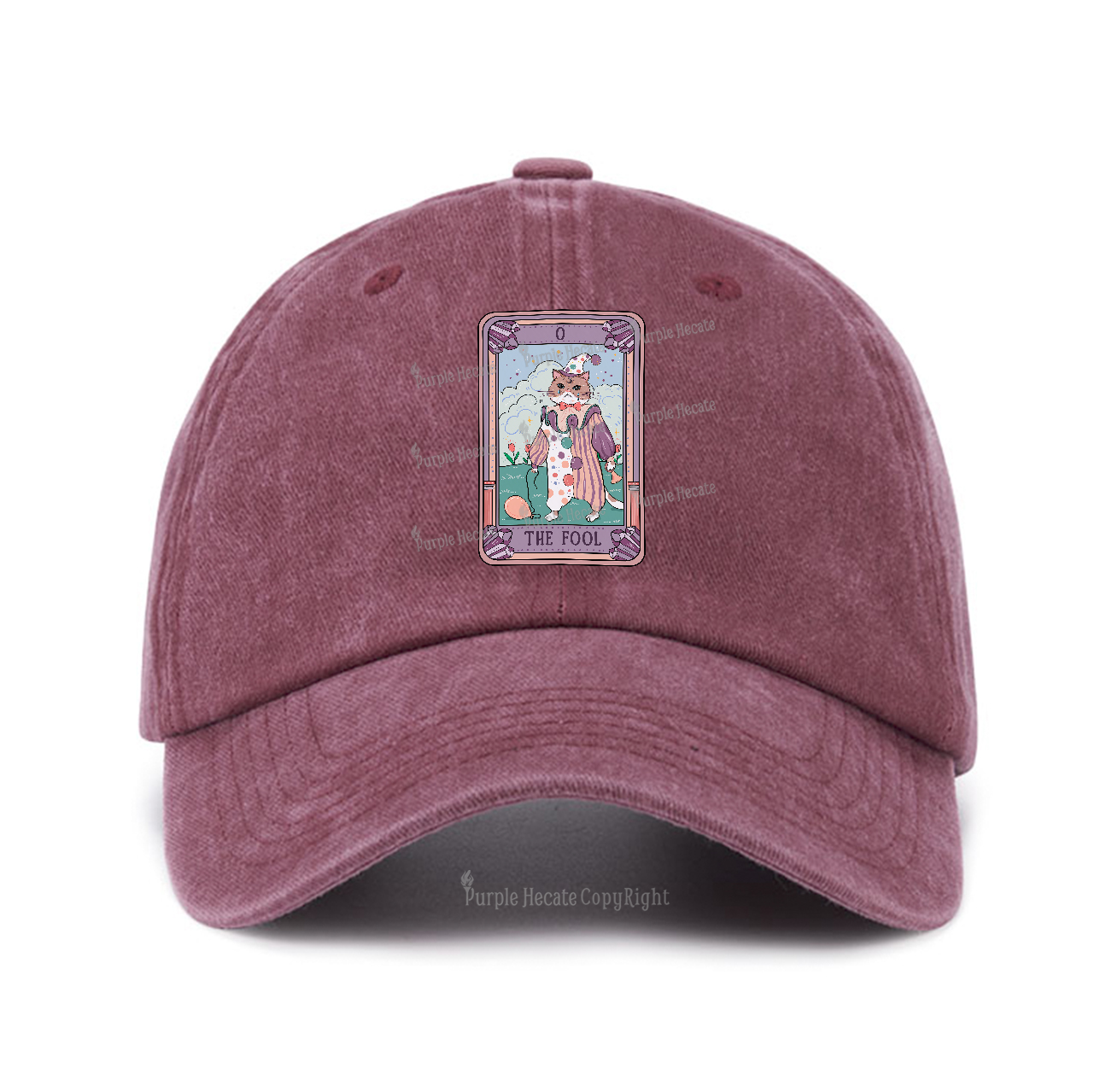 Purplehecate The Fool Tarot Card Baseball Cap