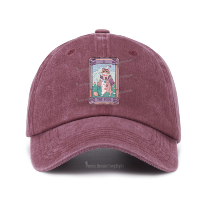 Purplehecate The Fool Tarot Card Baseball Cap