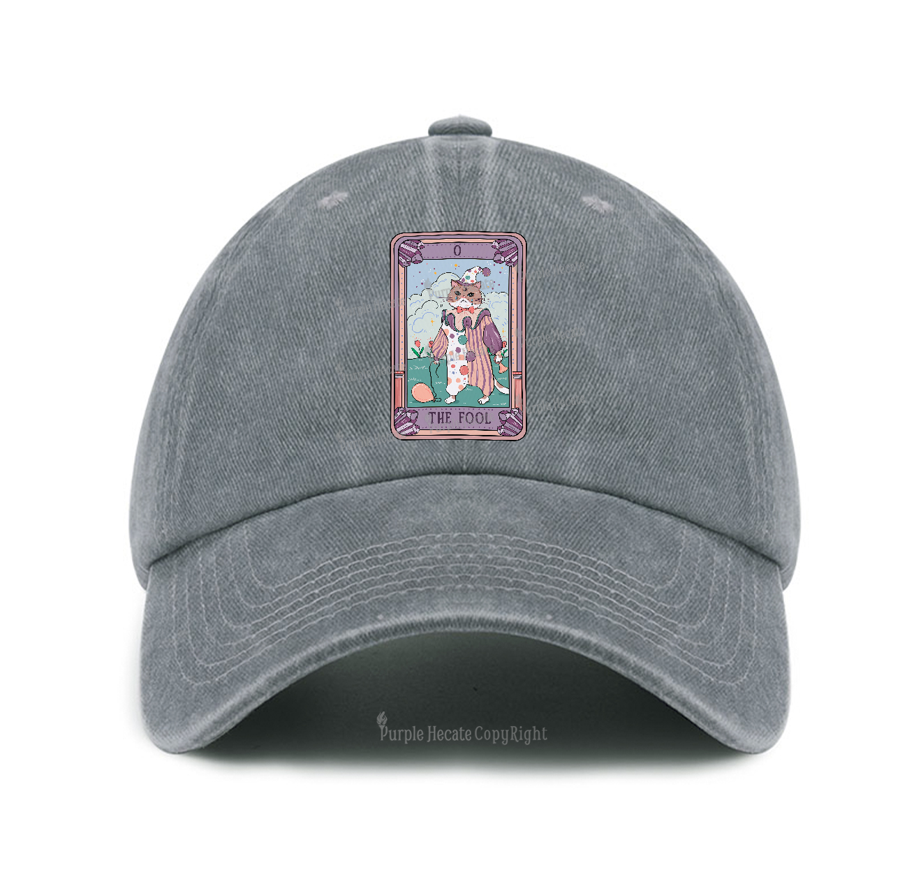 Purplehecate The Fool Tarot Card Baseball Cap