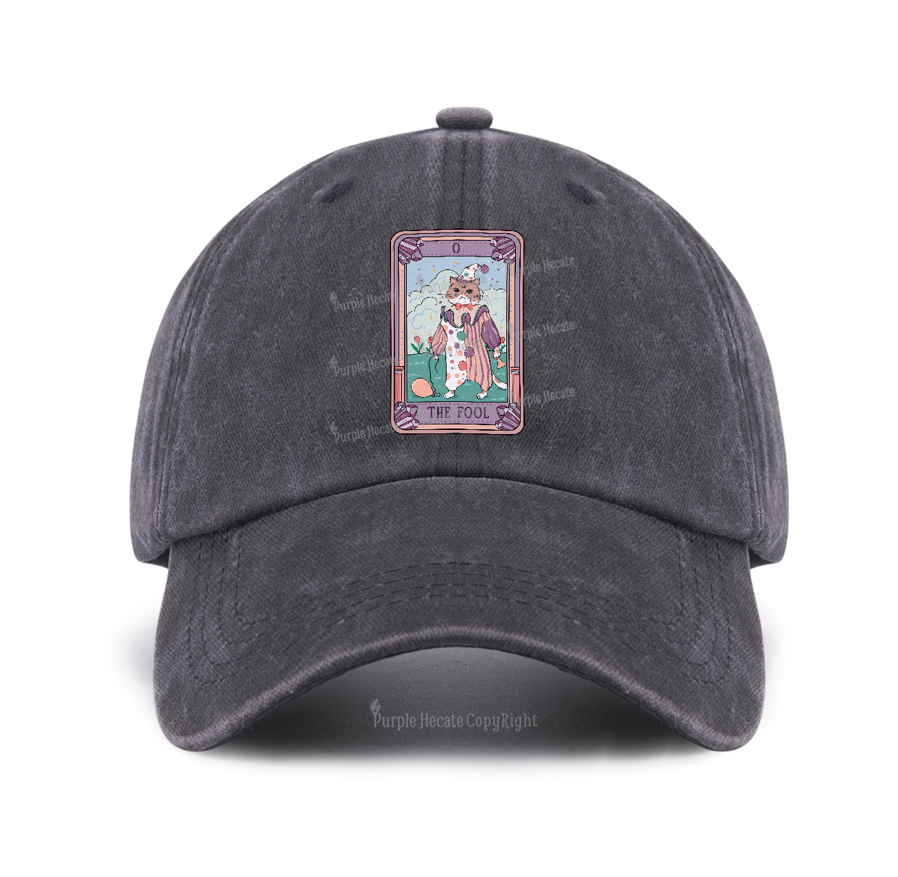 Purplehecate The Fool Tarot Card Baseball Cap