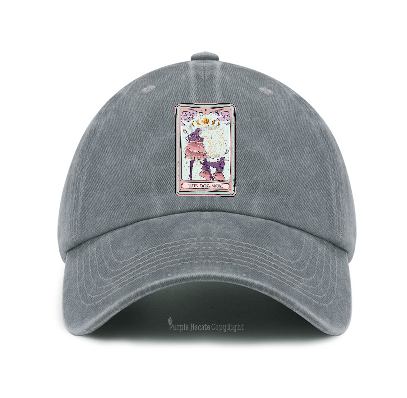 Purplehecate The Fashionable Dog Mom Tarot Card Baseball Cap