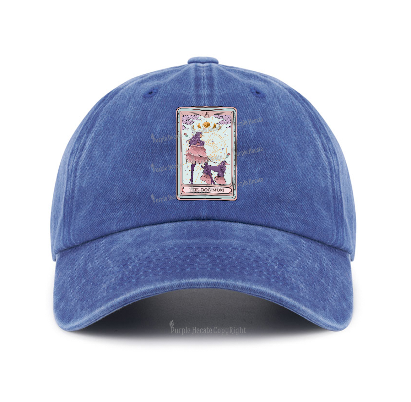 Purplehecate The Fashionable Dog Mom Tarot Card Baseball Cap