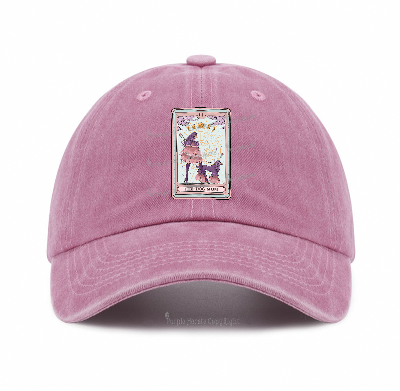Purplehecate The Fashionable Dog Mom Tarot Card Baseball Cap