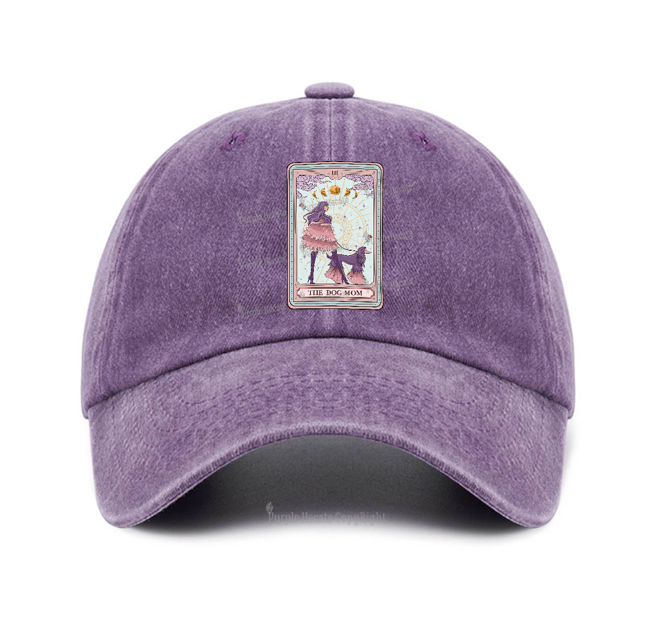 Purplehecate The Fashionable Dog Mom Tarot Card Baseball Cap