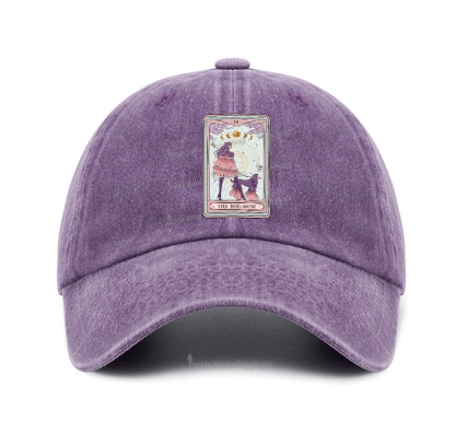 Purplehecate The Fashionable Dog Mom Tarot Card Baseball Cap