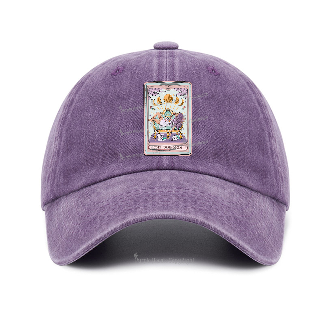 Purplehecate The Dog Mom Tarot Baseball Cap