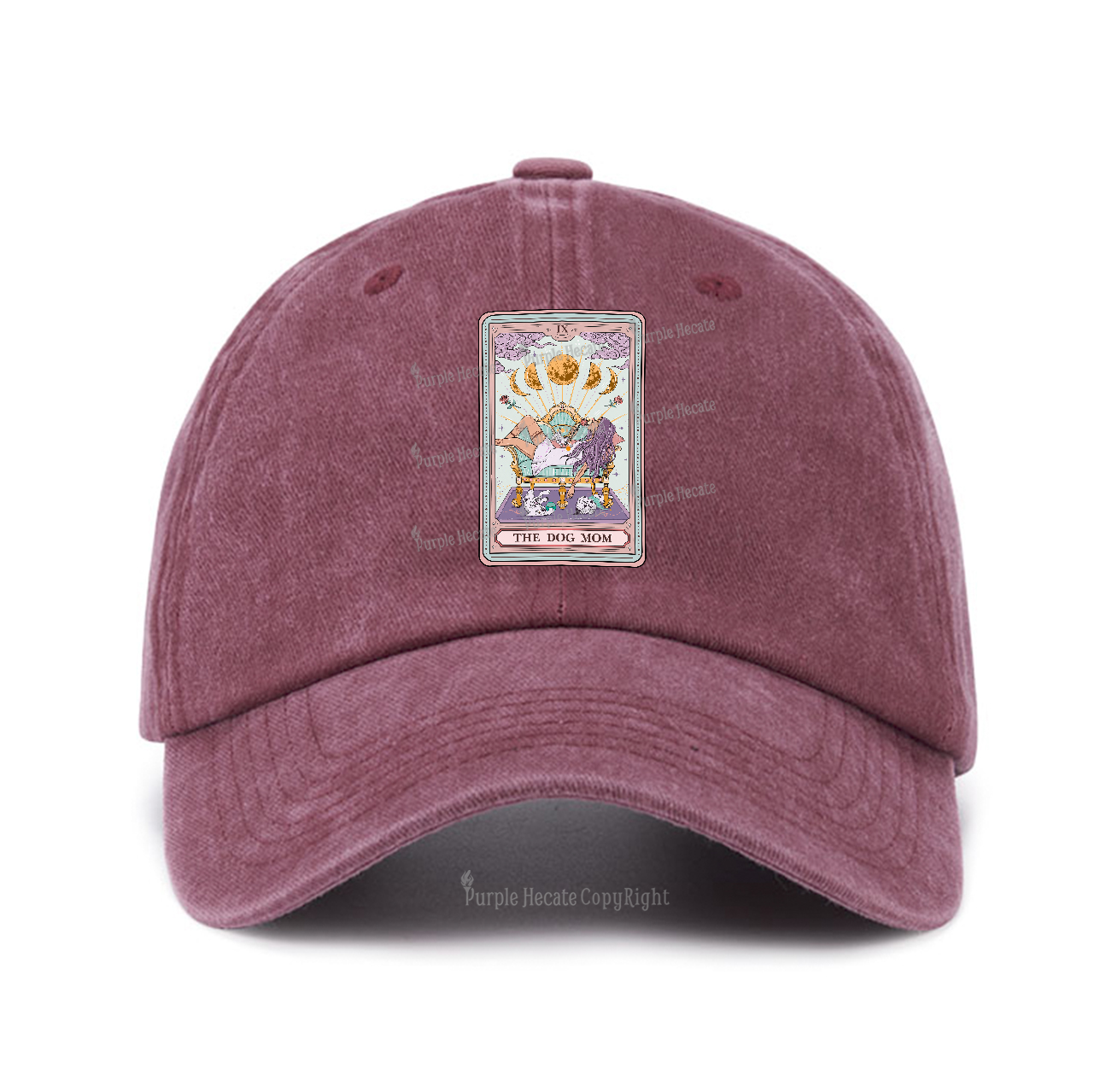 Purplehecate The Dog Mom Tarot Baseball Cap