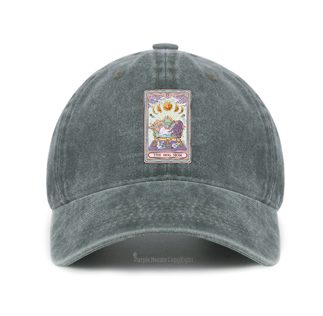 Purplehecate The Dog Mom Tarot Baseball Cap