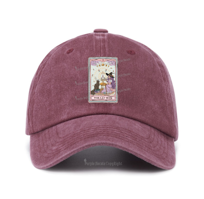 Purplehecate The Cat Witch Mom Tarot Baseball Cap