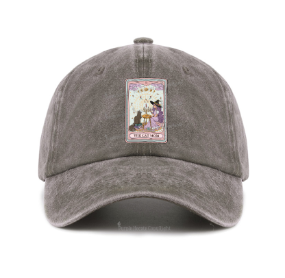 Purplehecate The Cat Witch Mom Tarot Baseball Cap