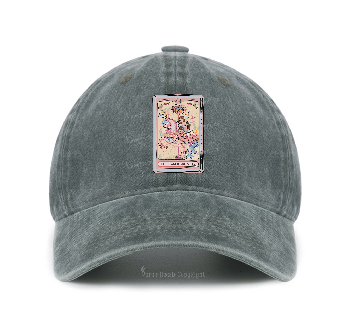 Purplehecate The Carousel Star Tarot Card Baseball Cap