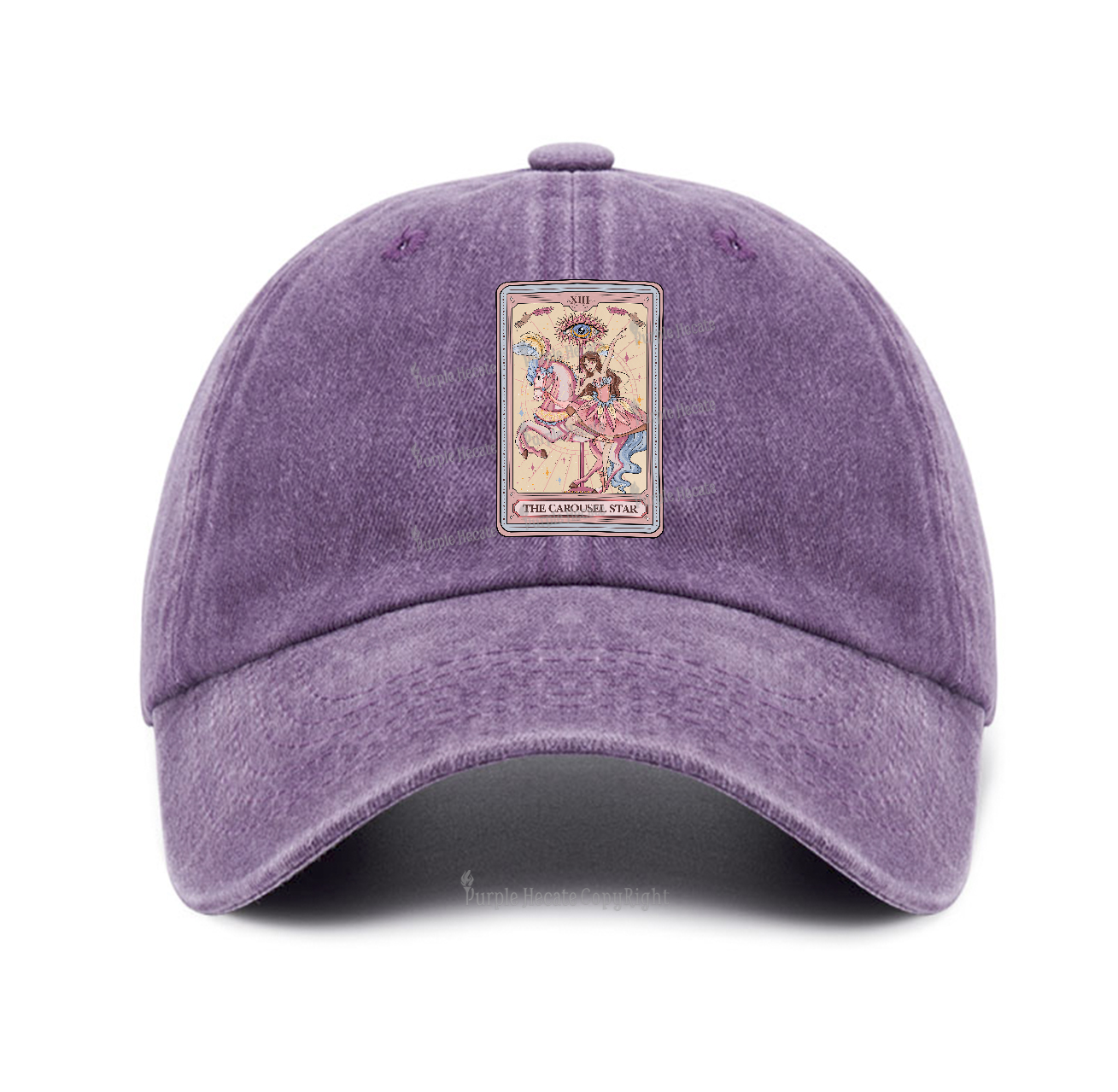 Purplehecate The Carousel Star Tarot Card Baseball Cap
