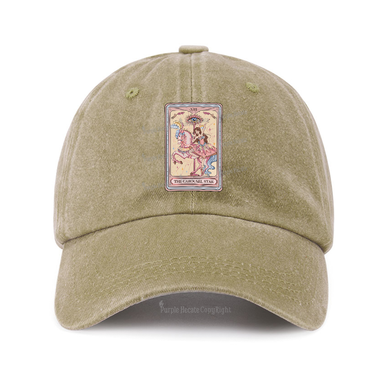 Purplehecate The Carousel Star Tarot Card Baseball Cap