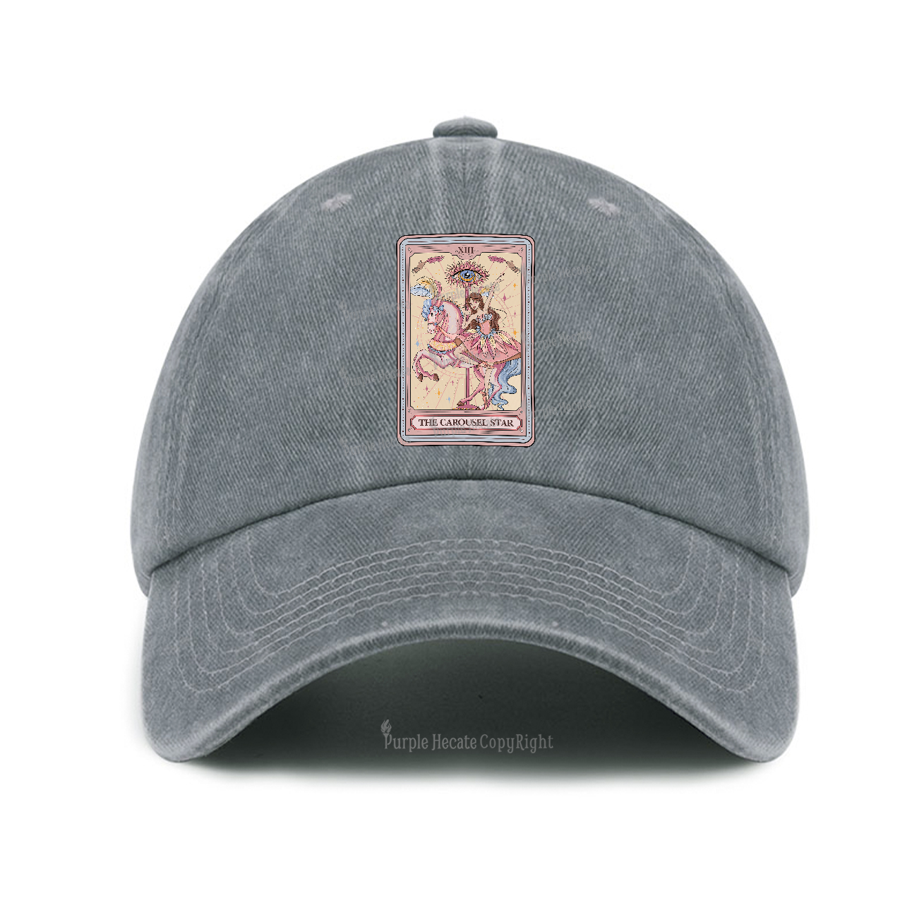 Purplehecate The Carousel Star Tarot Card Baseball Cap