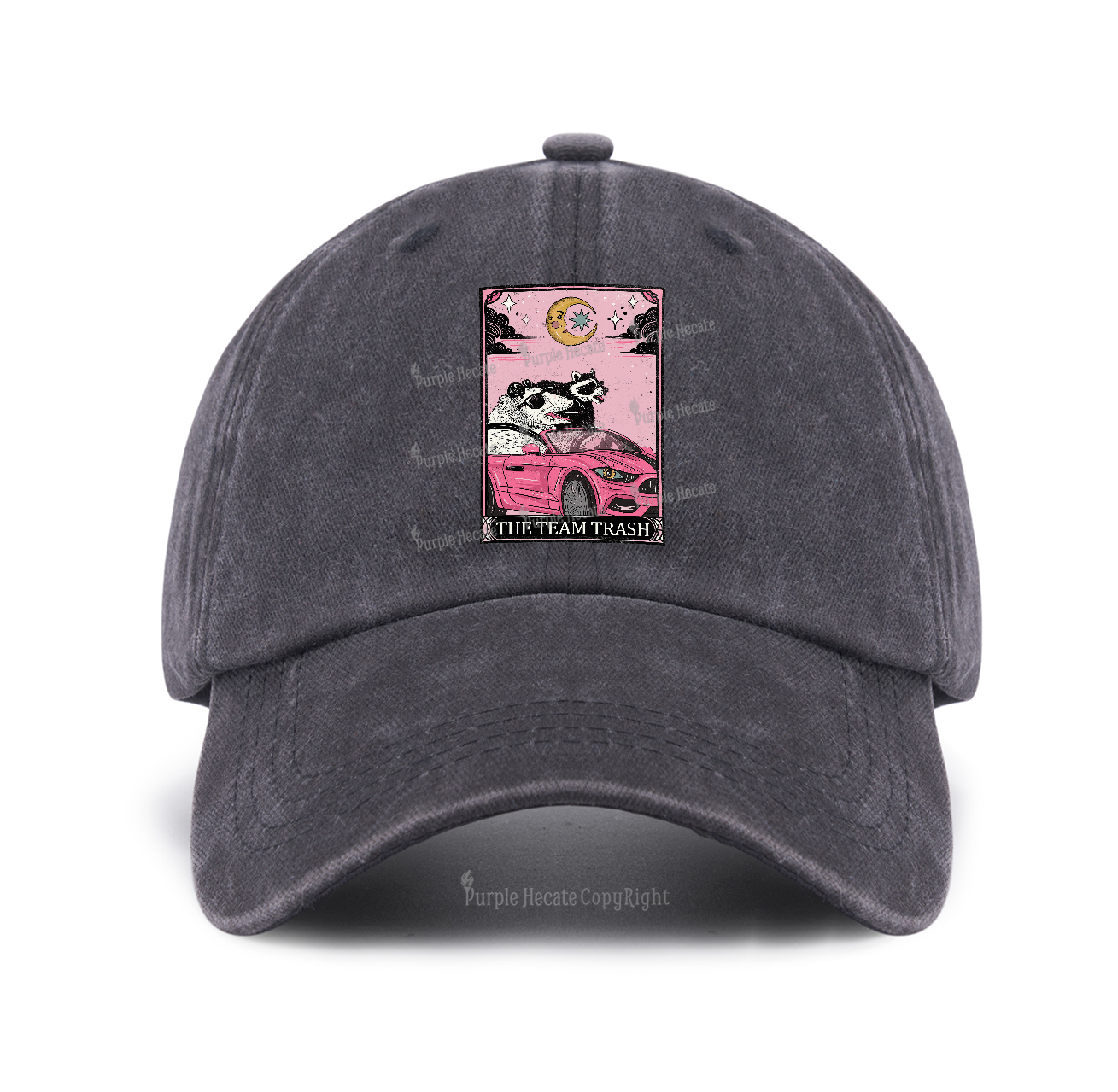 Purplehecate The Team Trash Tarot Card Baseball Cap