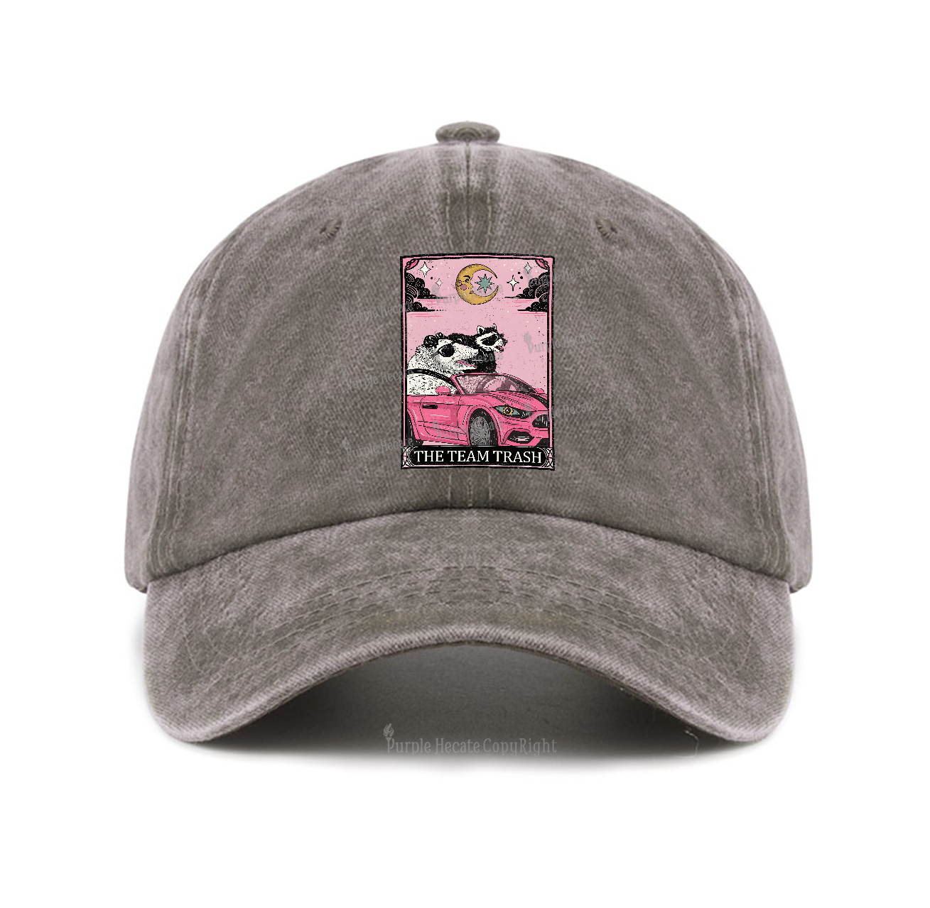 Purplehecate The Team Trash Tarot Card Baseball Cap