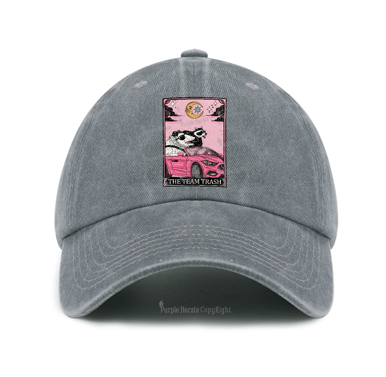 Purplehecate The Team Trash Tarot Card Baseball Cap