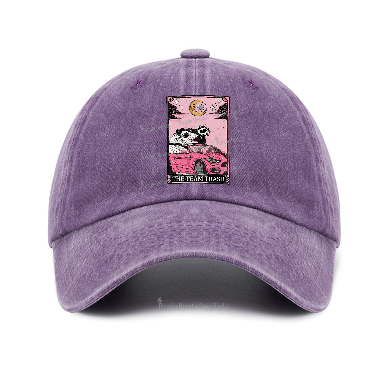 Purplehecate The Team Trash Tarot Card Baseball Cap