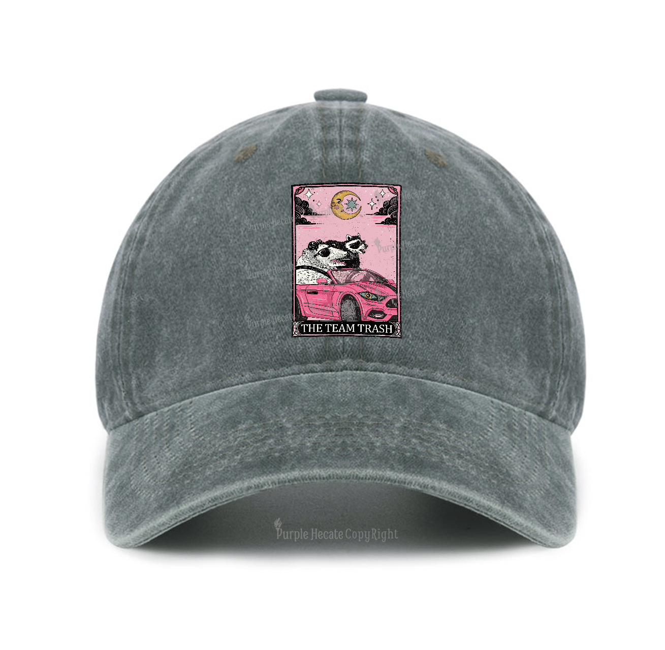 Purplehecate The Team Trash Tarot Card Baseball Cap