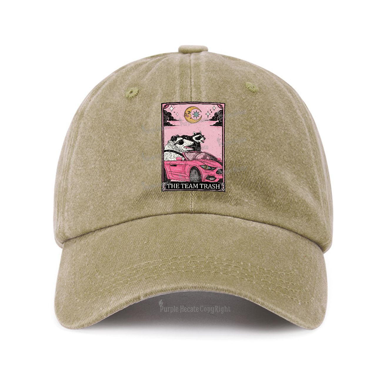 Purplehecate The Team Trash Tarot Card Baseball Cap