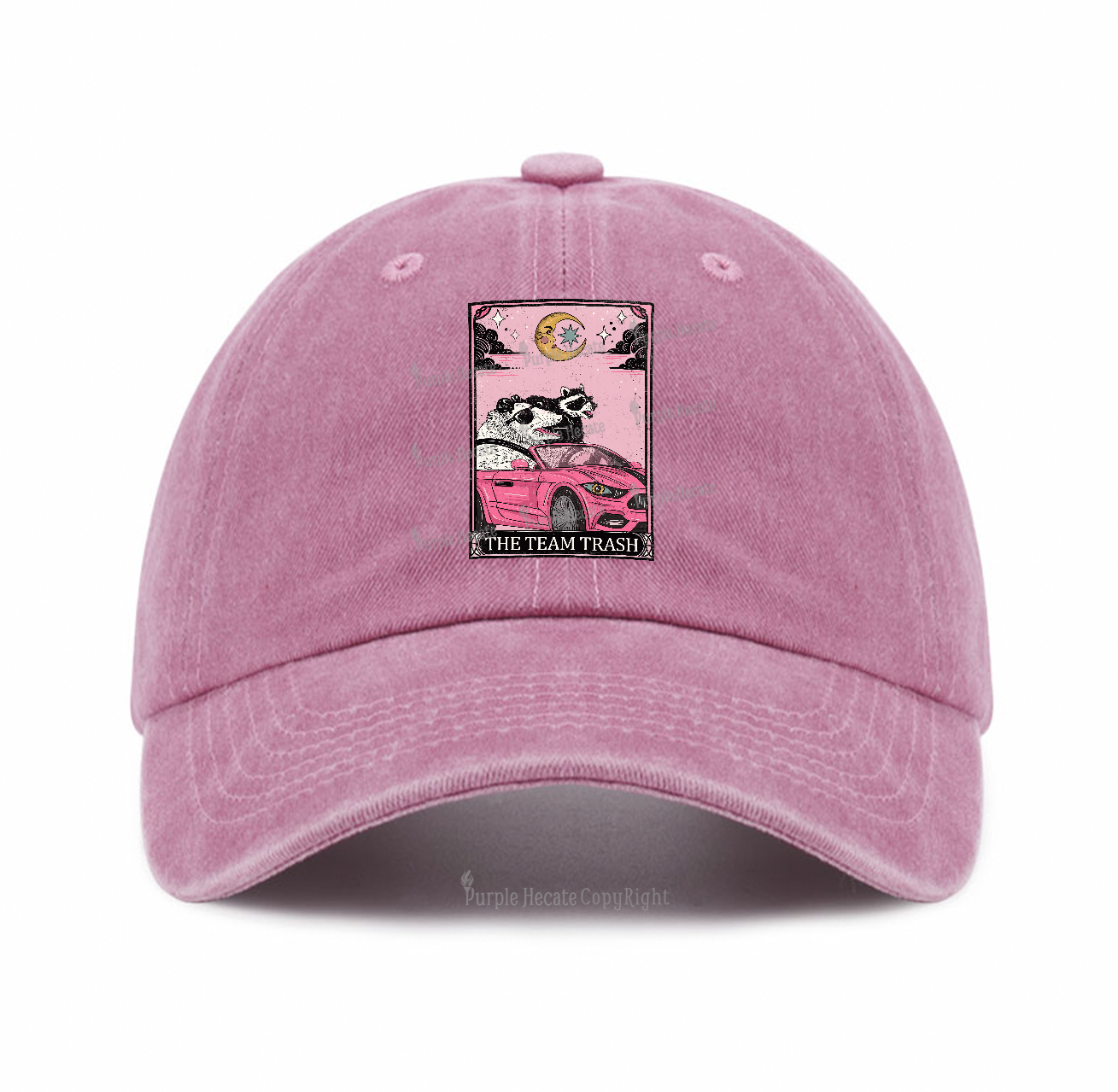 Purplehecate The Team Trash Tarot Card Baseball Cap