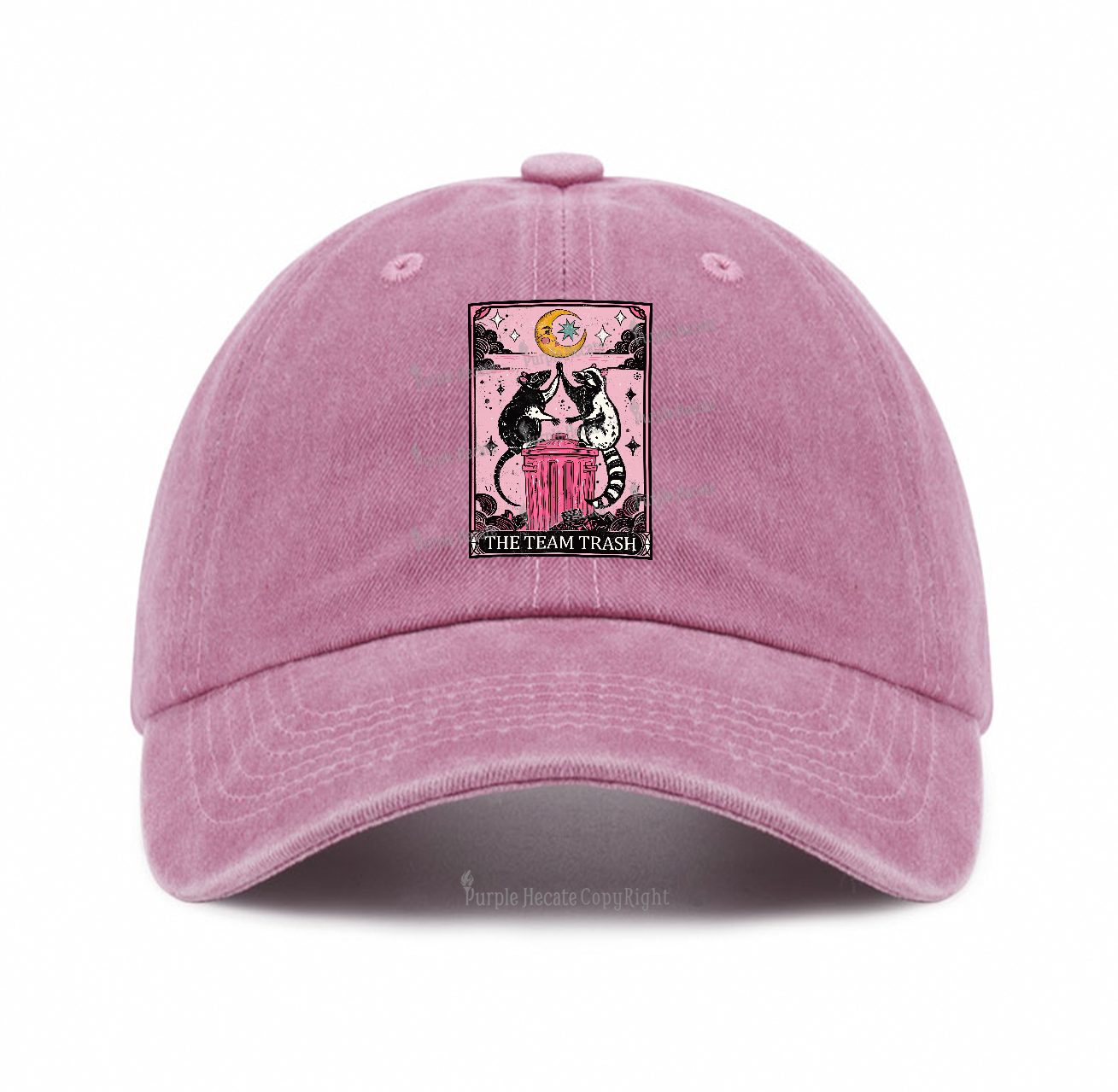 Purplehecate The Team Trash Raccoon & Opossum Tarot Baseball Cap