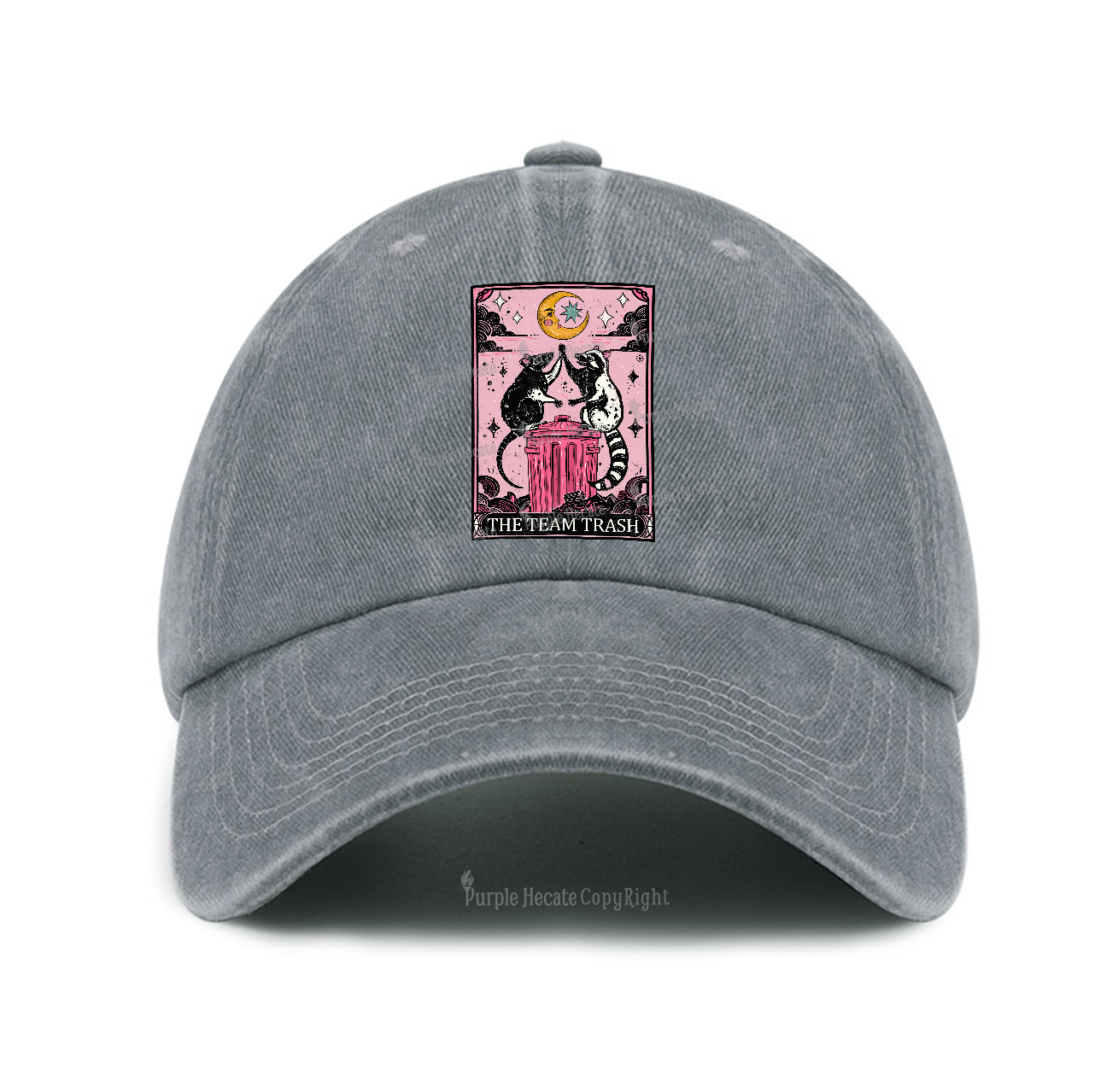Purplehecate The Team Trash Raccoon & Opossum Tarot Baseball Cap