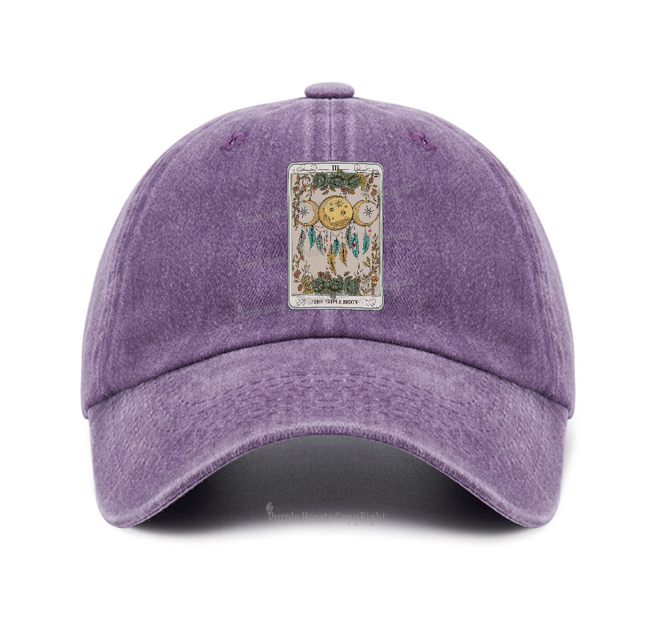 Purplehecate The Triple Moon Tarot Card Baseball Cap