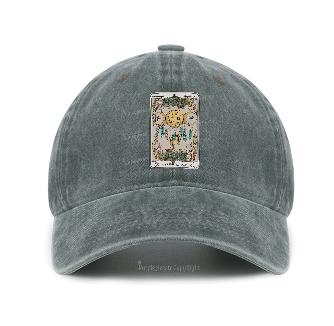 Purplehecate The Triple Moon Tarot Card Baseball Cap