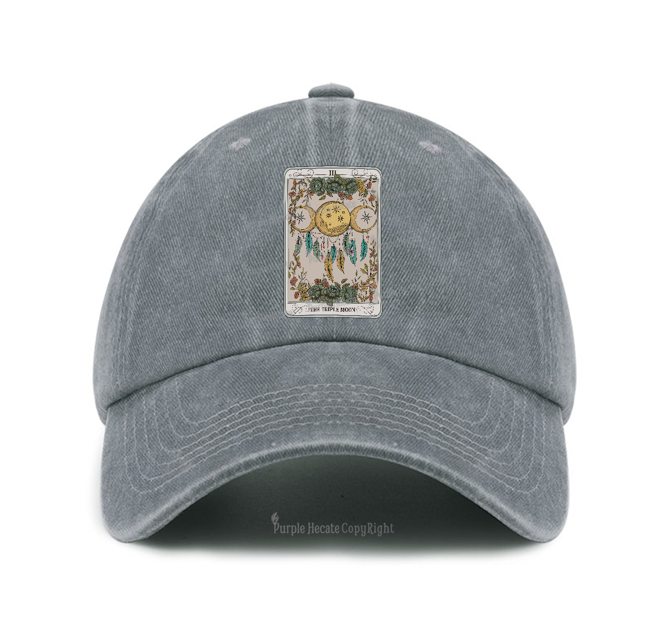 Purplehecate The Triple Moon Tarot Card Baseball Cap