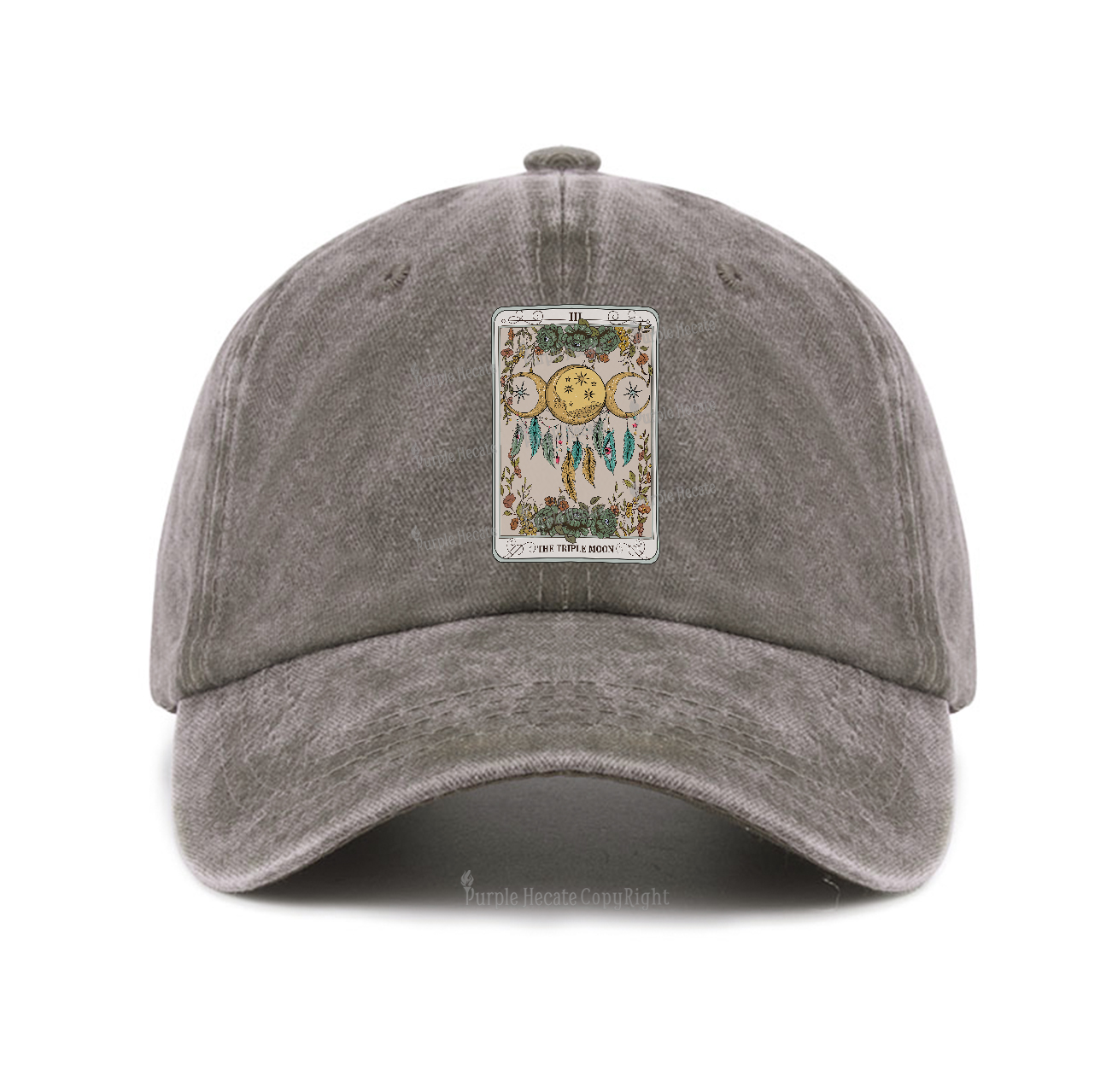 Purplehecate The Triple Moon Tarot Card Baseball Cap