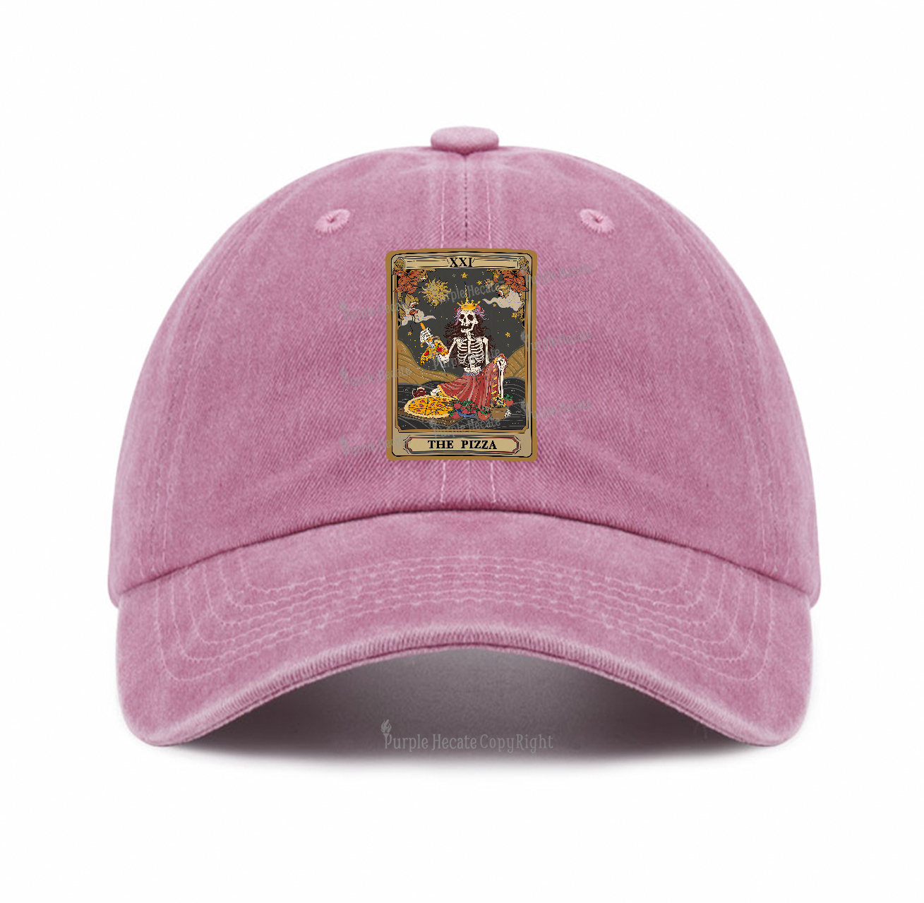 Purplehecate The Pizza Tarot Card Baseball Cap
