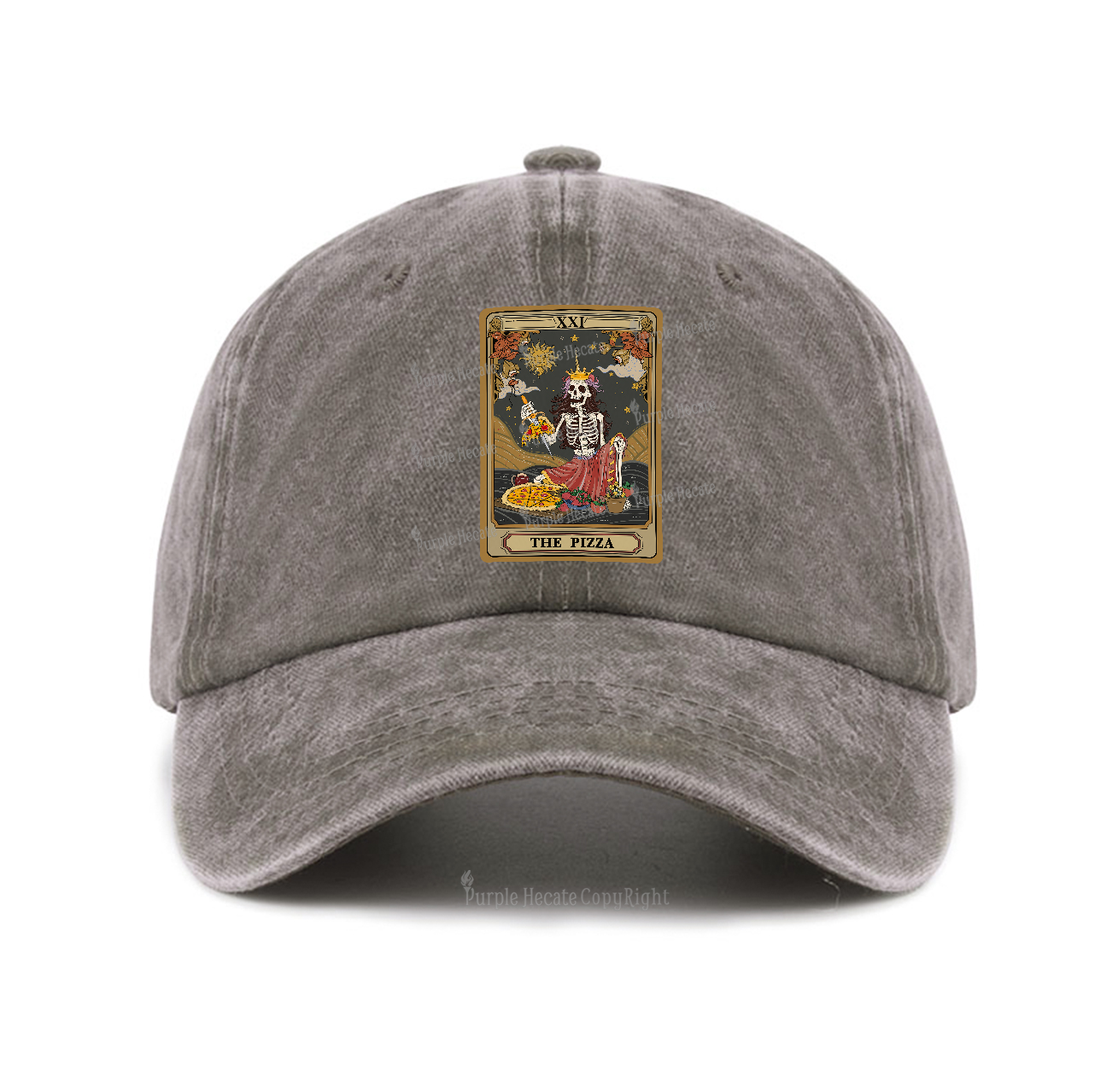 Purplehecate The Pizza Tarot Card Baseball Cap