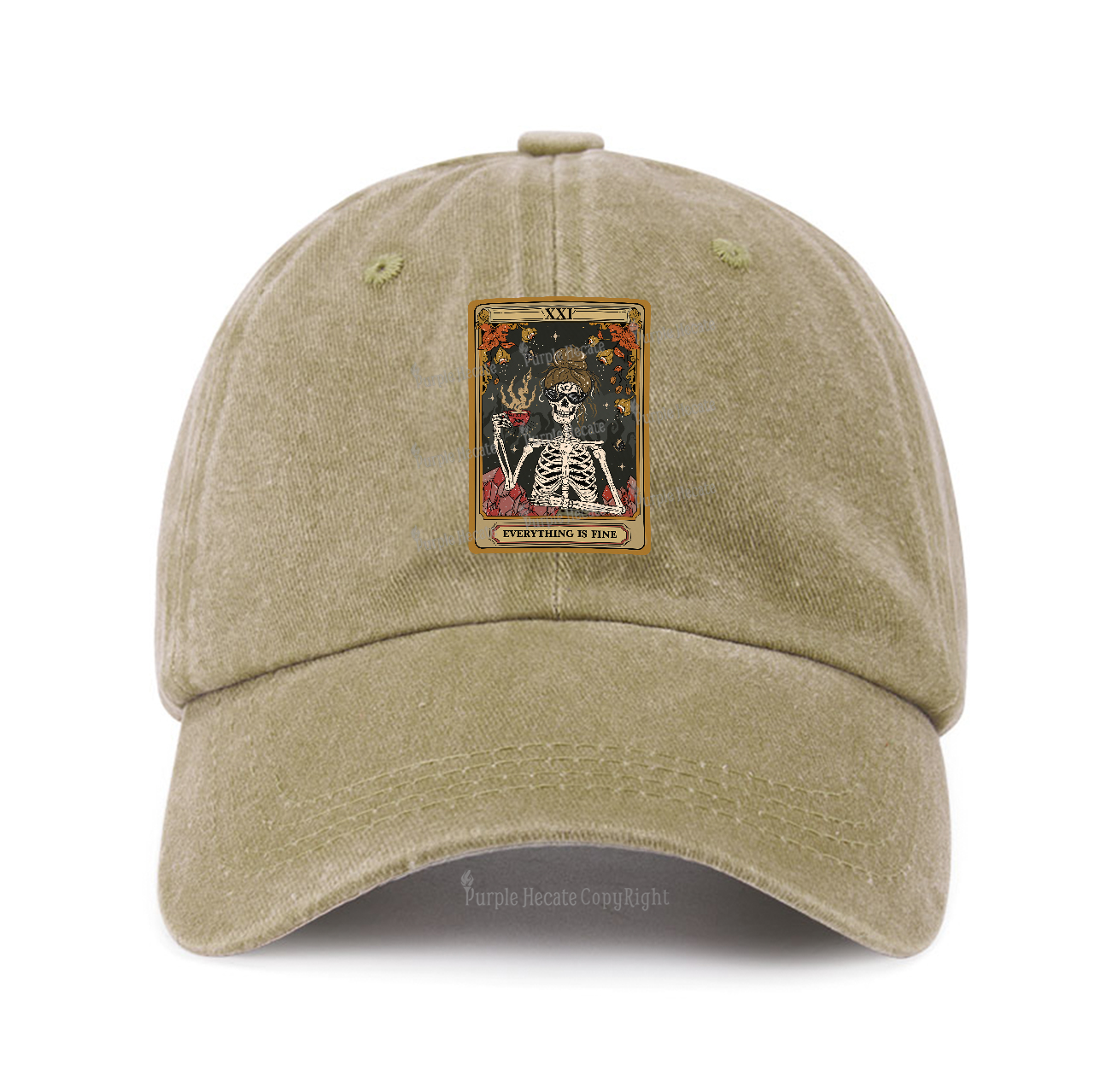 Purplehecate The Everything Fine Tarot Baseball Cap