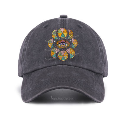 Purplehecate Moon Phase Pizza Baseball Cap